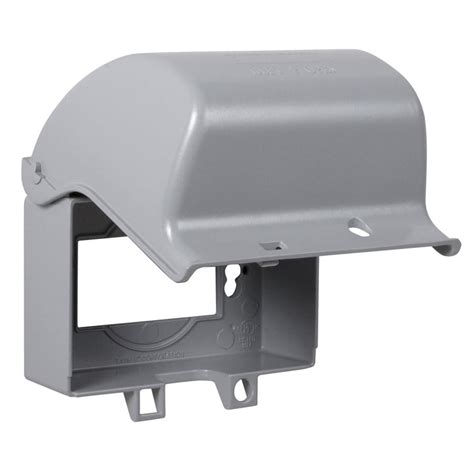 1-gang rectangle metal weatherproof electrical box cover|weather cover for outdoor outlet.